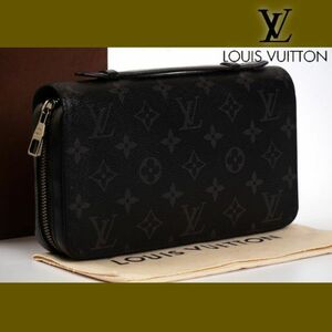 【極美品】ルイヴィトン Louis Vuitton モノグラム エクリプス ジッピーXL M61698 ラウンドファスナー 長財布 レザー 定価約16万 6423