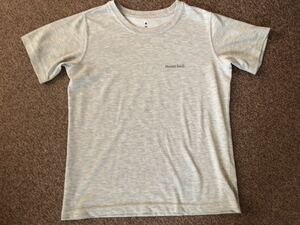 美品　120-130　mont-bell　モンベル　Tシャツ　ライトグレー 