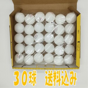 未使用 卓球ボール 30球 プラスチック ABS樹脂 練習用球 白 HUIESON 40mm [41]