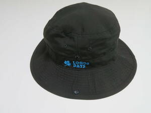 【送料無料】美品 LOGOS DAYS ロゴス 黒色 ブラック色 サイズ57.5㎝ バケットハット メンズレディース スポーツキャップ 帽子 1個