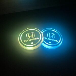 s64 ホンダ Honda LED ドリンクホルダー×1個 マット 7色充電式車 カップホルダー車室内装飾ライト tiktokで話題の商品()
