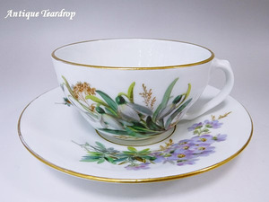 ◆アンティークマイセン◆自然主義様式◆花紋　ティーカップ