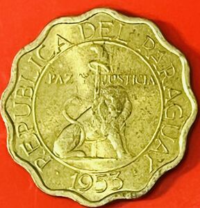 世界コイン パラグアイ 15セント 1953