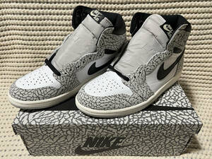 新品未使用 26.5cm US8.5 Nike Air Jordan 1 Retro High OG White Cement ナイキ エア ジョーダン ホワイト セメント