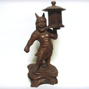 鳳FM540『木彫仏像 天燈鬼』 ☆珍品 希少 骨董品 古玩 古美術 古民芸 アンティーク 時代物 仏教美術 仏像彫刻 神仏神社仏閣 SDGs☆検