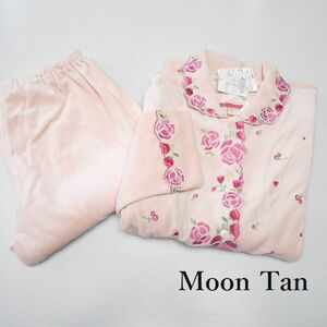 803334 NARUE ナルエー Moon Tan ムーンタン ピンク 花柄刺繍 ナイトウェア パジャマ 未使用 M