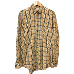 【即決】国内正規品 Burberry バーバリー イングランド製 最高級コレクション ノバチェック柄 長袖シャツ/M/英国製/クリーニング済み/