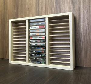 日本製　手作り桐の収納箱1個　カセットテープが入ります！桐材使用　無塗装/飾り棚/収納や保管に最適/奥行90mm趣味/コレクション 木製