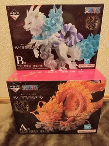 送料無料【未開封2体】一番くじ ワンピース EX 挑め!百花繚乱鬼ヶ島 A賞B賞フィギュア モモの助 大龍変化 魂豪示像 ヤマト 獣変化