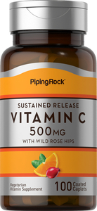 ※在庫処分！ビタミンC Vitamin C ローズヒップ 500mg 100粒 タイムリリース 徐放型 サステインリリース※