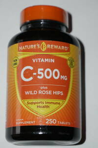 ※在庫処分！ビタミンC Vitamin C ローズヒップ 500mg 250粒 保証 ※