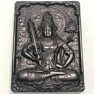 護符　チベット　仏像　万靈神　不思議なパワー　天然石　隕石彫刻　魔法宇宙パワー　護身符 開光 磁石に反応　本物保証　レア　縁起物　