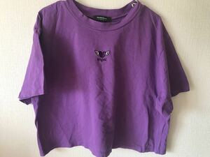 【Doublefocus】angel Tシャツ　むらさき　紫Lサイズ　綿100%