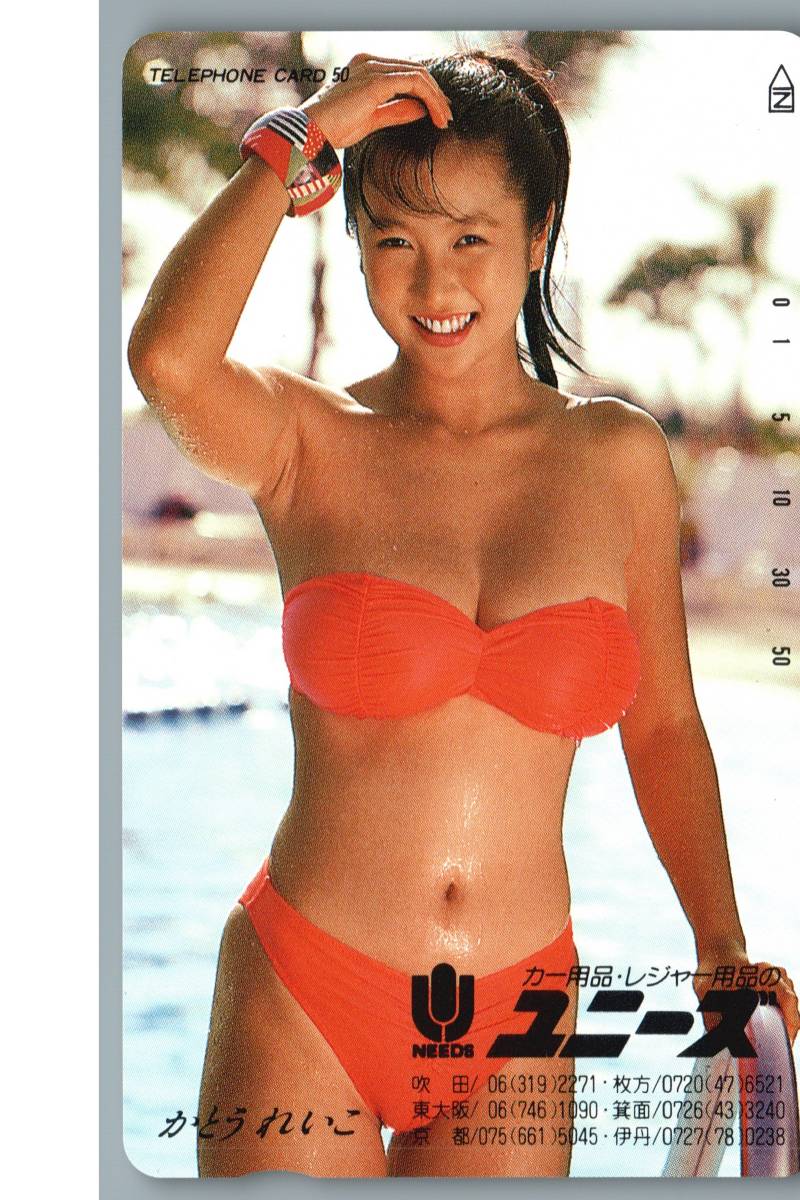 本当に信頼出来る商品 かとうれいこ テレカ / 50度未使用 / 夏の香りゆらゆら 電話機・FAX