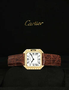 【CARTIER】カルティエ&#34;Ceinture&#34;★“高級!天然ダイヤ&#34;ベゼル★メンズ腕時計【新品仕上げ&女性兼用可能】