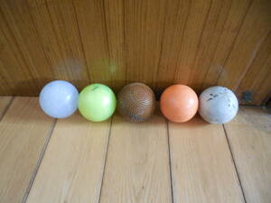 パークゴルフボール(中古)グラウンドゴルフ練習用として　５個　中古美品　3