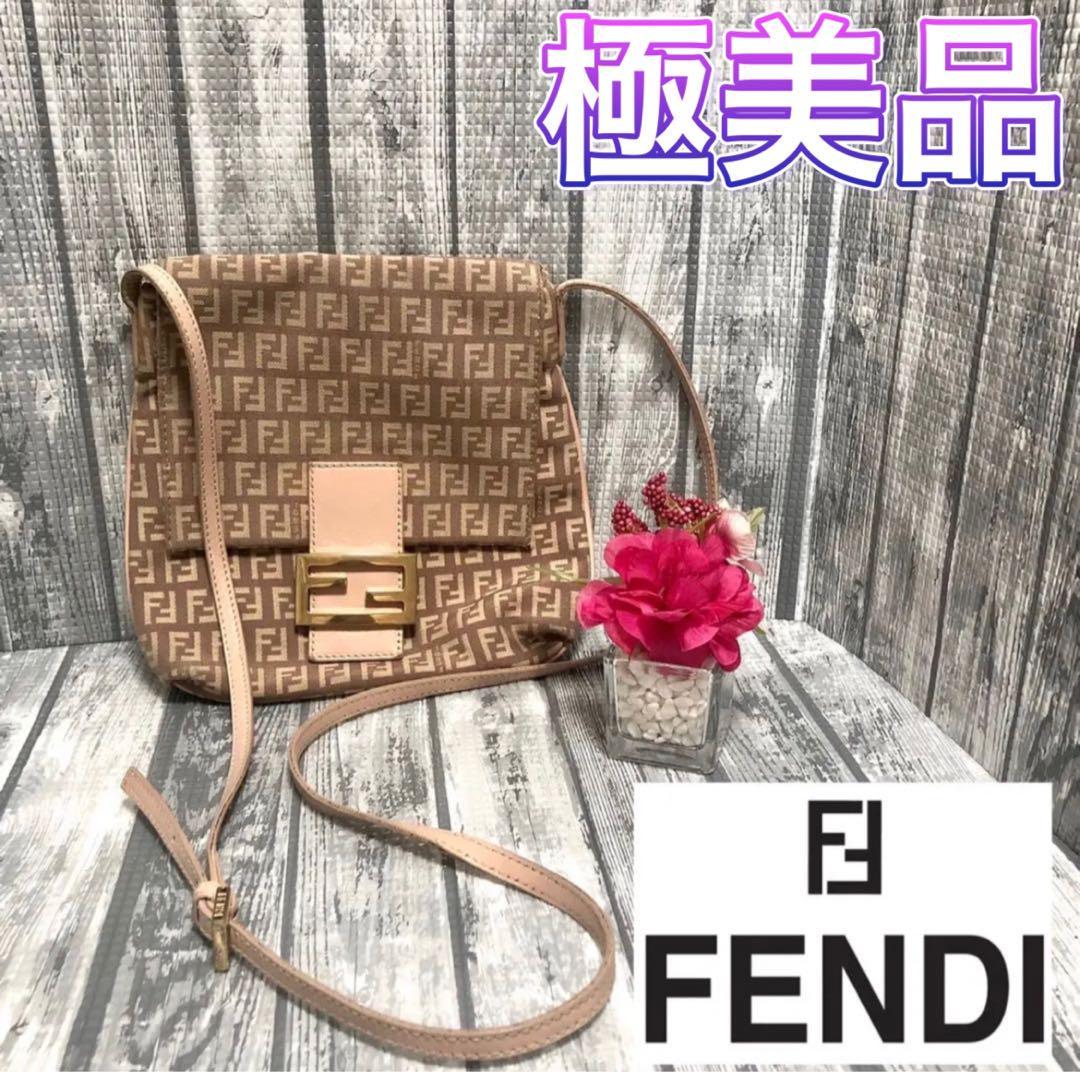 正規美品】FENDI ズッカ柄ズッキーノマンマキャンバスショルダーバッグ212-