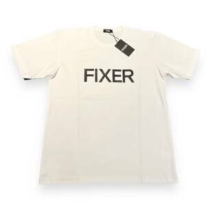 東京限定 新品● FIXER 23SS Print Crew Neck T-shirt プリント クルーネック Tシャツ フィクサー ホワイト　L