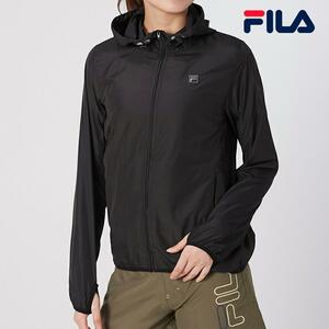 Ｍサイズ 新品 FILA フィラ 軽量 リップ パーカー ジャケット フード付き 薄手 レディース UV ラッシュガード　黒　長袖　送料無料