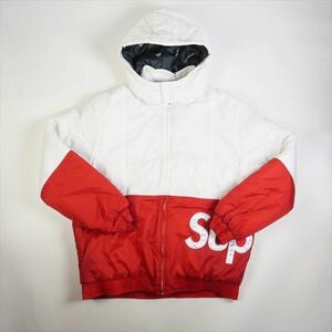 美品 Supreme 16AW Sideline Side Logo Parka シュプリーム サイドライン サイド ロゴ ジャケット Red White レッド ホワイト 赤 白 L