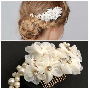 髪飾り 成人式 かんざし パール 結婚式 和装小物 ヘアアクセサリー ヘアピン　ヘッドドレス　花柄
