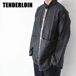 MN BB0015 新品未使用 TENDER Co. テンダー 英国製 カバーオール DENIM テッセラクトシャツ TYPE 483 TESSERACT SHIRT LONG SLEEVE 4
