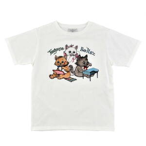 【新品】ディズニー×ヒグチユウコ マリー おしゃれキャット 猫 Disney レディースTシャツ フリーサイズ