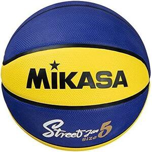 【単品】5号_イエロー/ブルー/ブラック ミカサ(MIKASA)バスケットボール 7号/6号/5号 ゴム 推奨内圧0.49~0.63(kgf/)