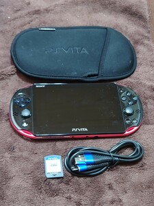 PS Vita PCH-2000 本体 USB充電器 本体ケース ガンダム ピンク