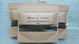 チャコールコーヒー+MCTオイル&カルニチン 100g 約1カ月分 ×3 