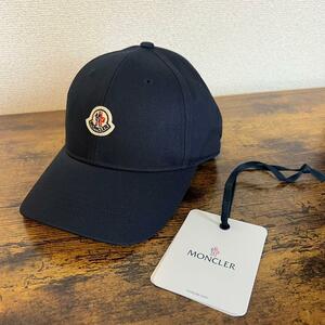 MONCLER モンクレール ロゴ キャップ 帽子 ネイビー Mサイズ 54cm