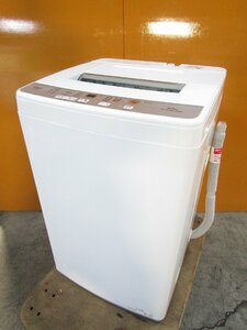 ◎2022年製 AQUA アクア 全自動電気洗濯機 6.0kg AQW-S6M 3Dアクティブ洗浄 簡易乾燥 直接引取OK w52410