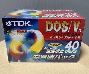 フロッピーディスク DOS/V TDK 3.5インチフロッピーディスク 新品未使用　外装フィルム付　おまけで1枚収納フロッピーケース20個付けます