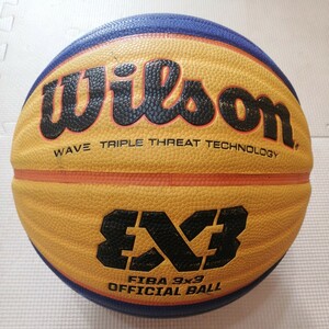 中古 バスケットボール サイズ6号 ウエイト7号 人工皮革製「Wilson FIBA 3X3 OFFICIAL BALL」ウィルソン(検)molten モルテン ミカサ MIKASA