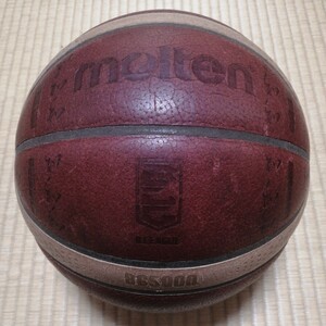 使用品 バスケットボール 7号 天然皮革発泡カーカス仕様 公式認定球 12面体「molten モルテン B7G5000-SOB」FIBA (検 ミカサ MIKASA BG5000