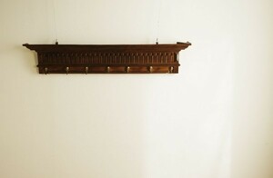 ヴィンテージ　ウォール　シェルフa　フランス　吊棚　壁掛け　木製