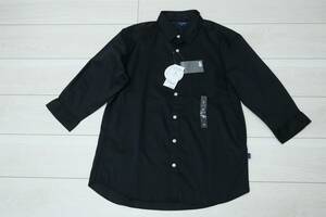 新品BACK NUMBER BN4201311101-0099 Sサイズ DRY7分袖レギュラーカラーシャツ ブラック/黒 メンズ Right-on