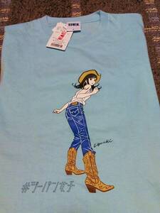 ●【新品未使用】EDWIN「#ジーパン女子」。江口寿史さん描き下ろしのTシャツ　Lサイズ新品ブルーです。