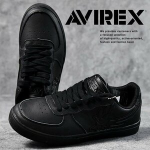 AVIREX スニーカー メンズ ブランド アヴィレックス アビレックス INDEPENDENCE AV2272 ブラック 28.0cm / 新品 1円 スタート