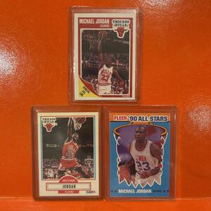 NBAカード FLEER 89年 90年 Michael Jordan インサート 3枚セット 激レア 極上品
