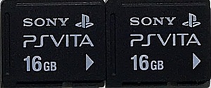 F0221 SONY PS Vitaメモリーカード 16GB【2枚】送料無料・匿名配送・追跡番号あり