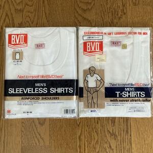 B.V.D スリーブレスとU首半袖Tシャツのセット　L寸　送料無料 新品・未使用品　紳士肌着　アンダーシャツ インナー ビーブイディー BVD