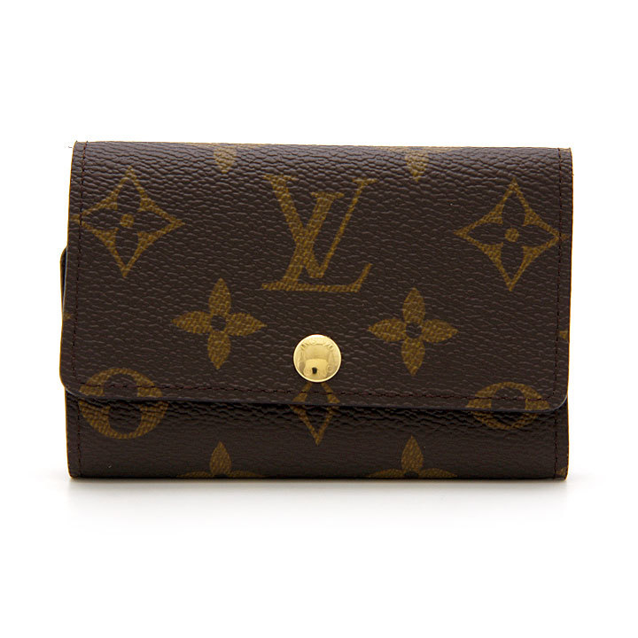 【美品】Louis Vuitton レザーキーケース ブラウン4連 ルイヴィトン モノグラム 4連キーケース ブラウン LOUIS VUITTON