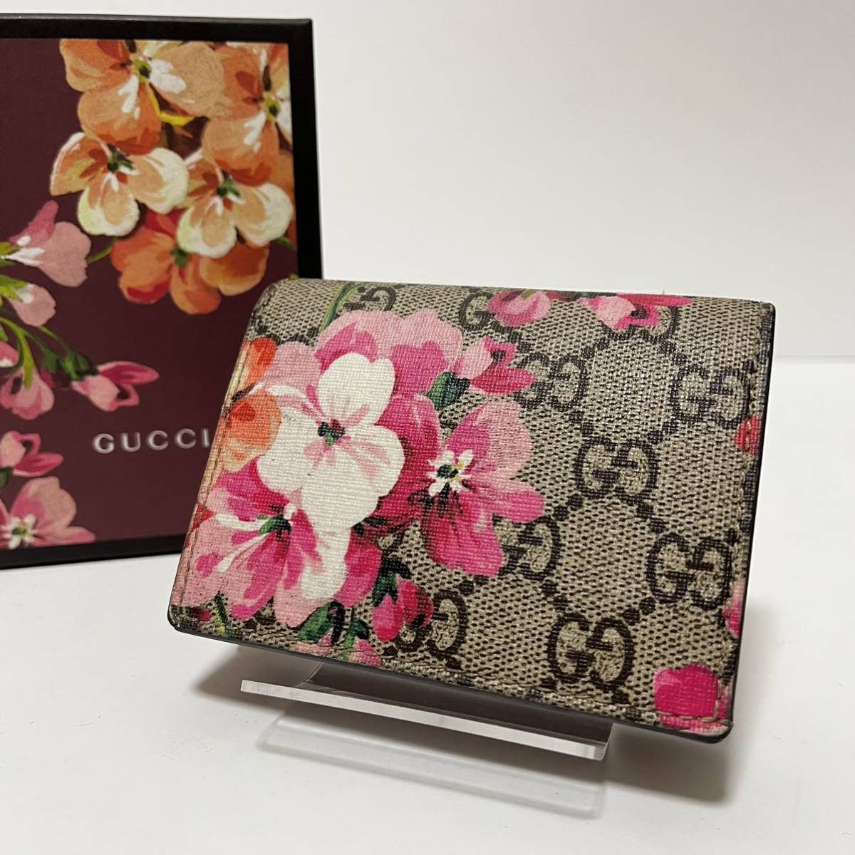 希少】GUCCI グッチ ドキュメントケース 財布 花柄 GGマーモント