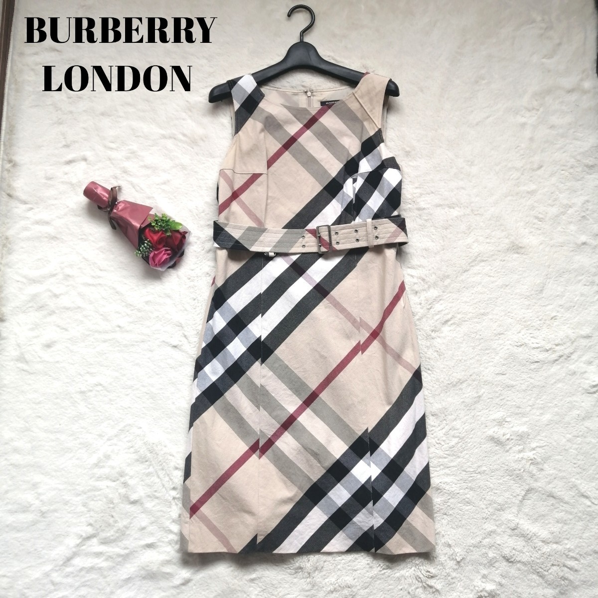 BURBERRY LONDON メガチェック ワンピース ノバチェック 40