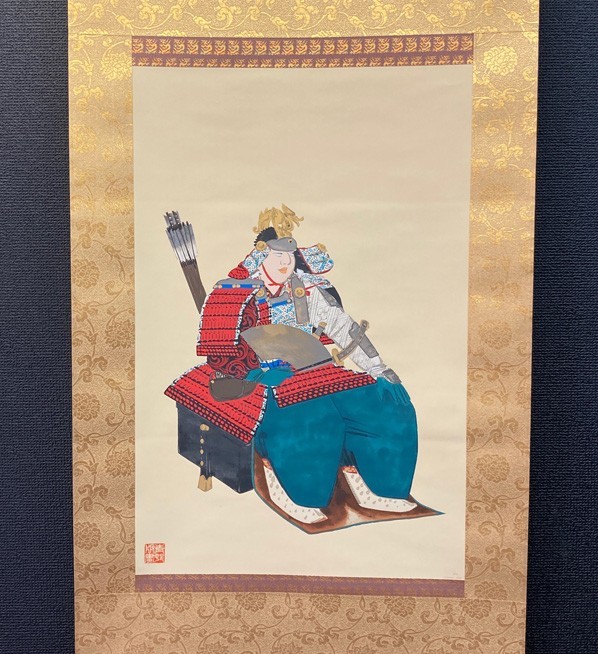 ◇蔵出し◇掛け軸/掛軸◇将軍◇白馬◇松◇骨董品◇貴重品◇武将図◇-