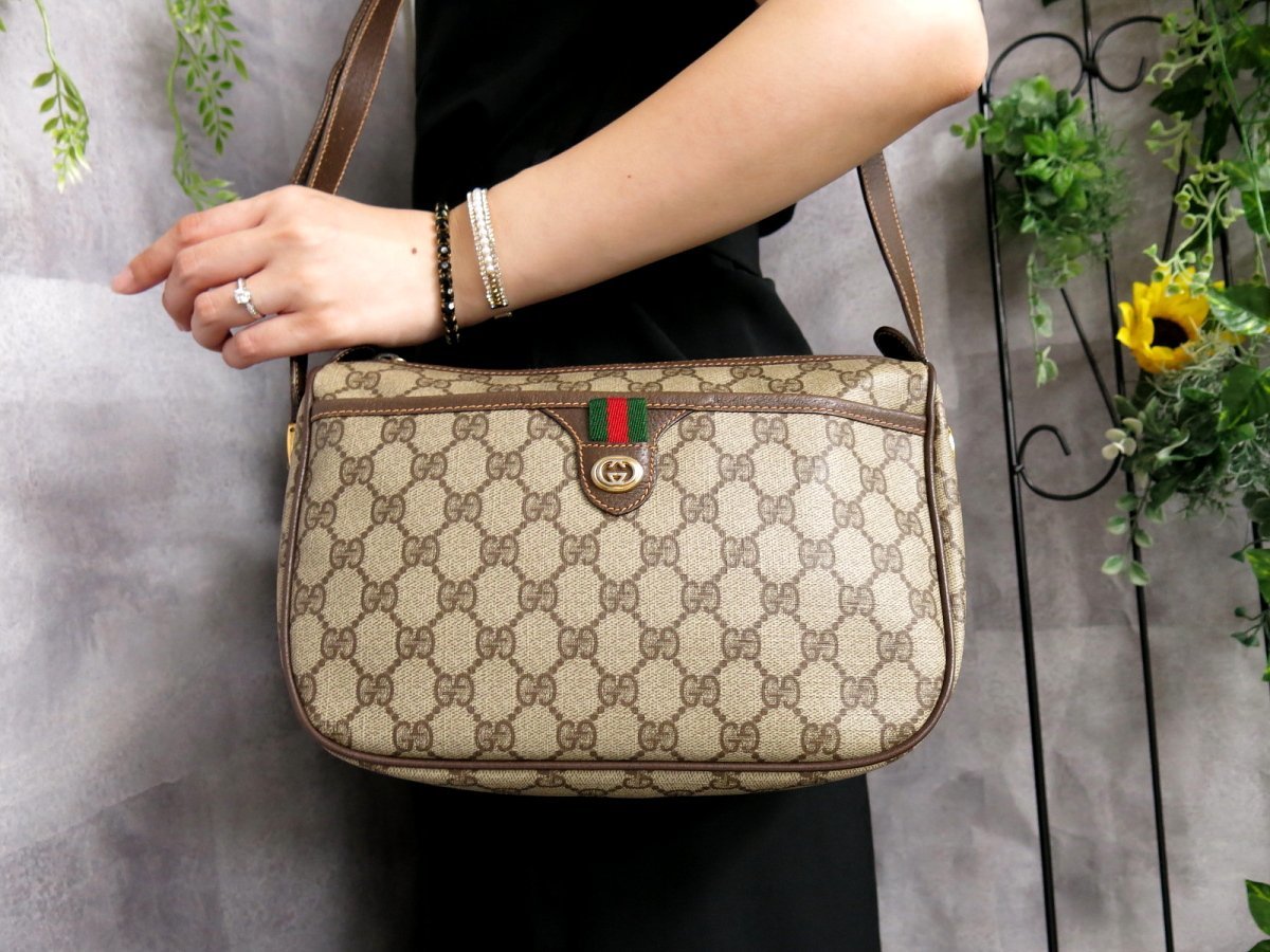 超美品】グッチ GUCCI ミニショルダー GG柄 ハンドバッグ トートバッグ