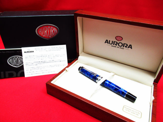 AURORA アウロラ 801 88 14K F 万年筆 黒 ブラック 箱 - 文房具