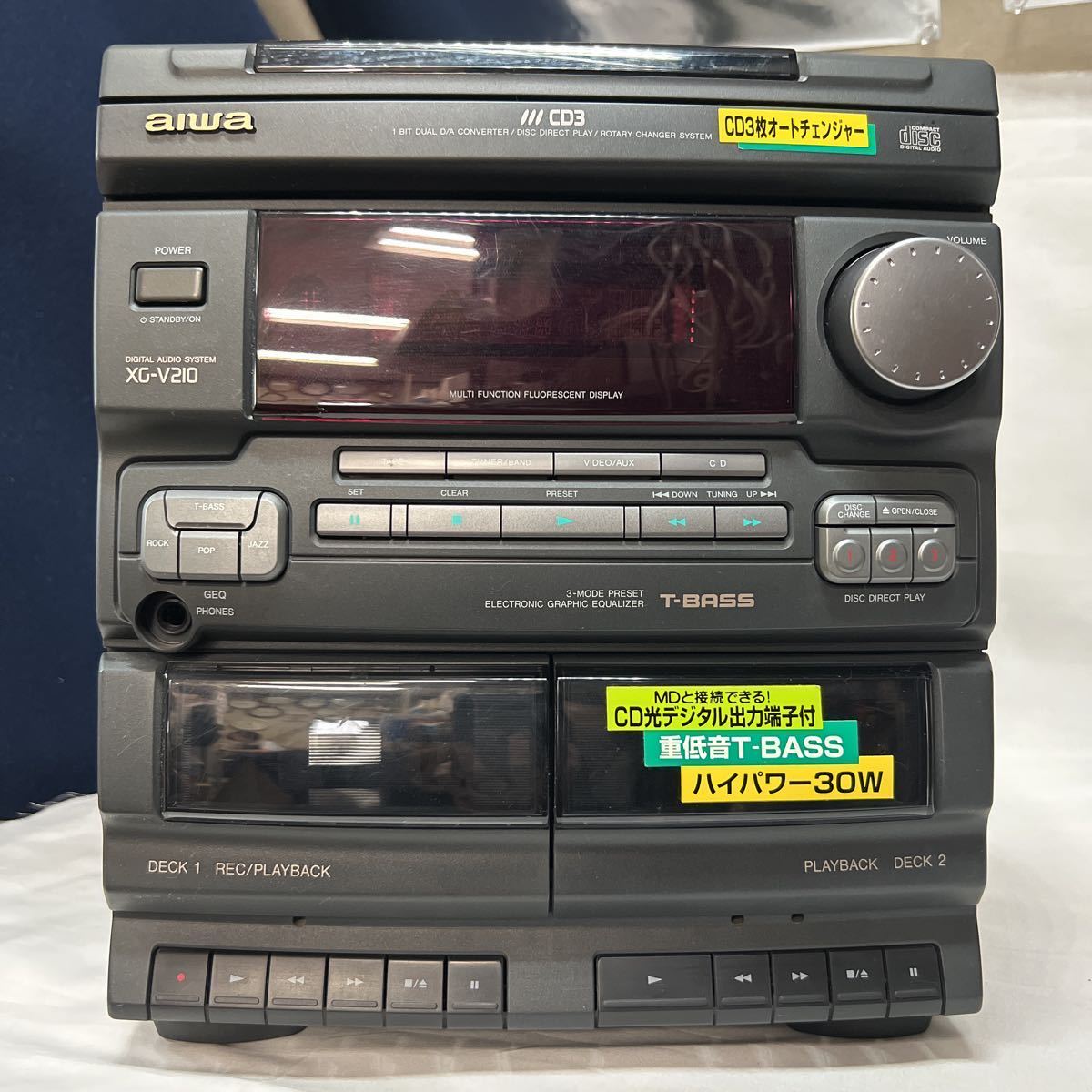 AIWA アイワ CDコンポ XG-520 ジャンク品 - オーディオ機器