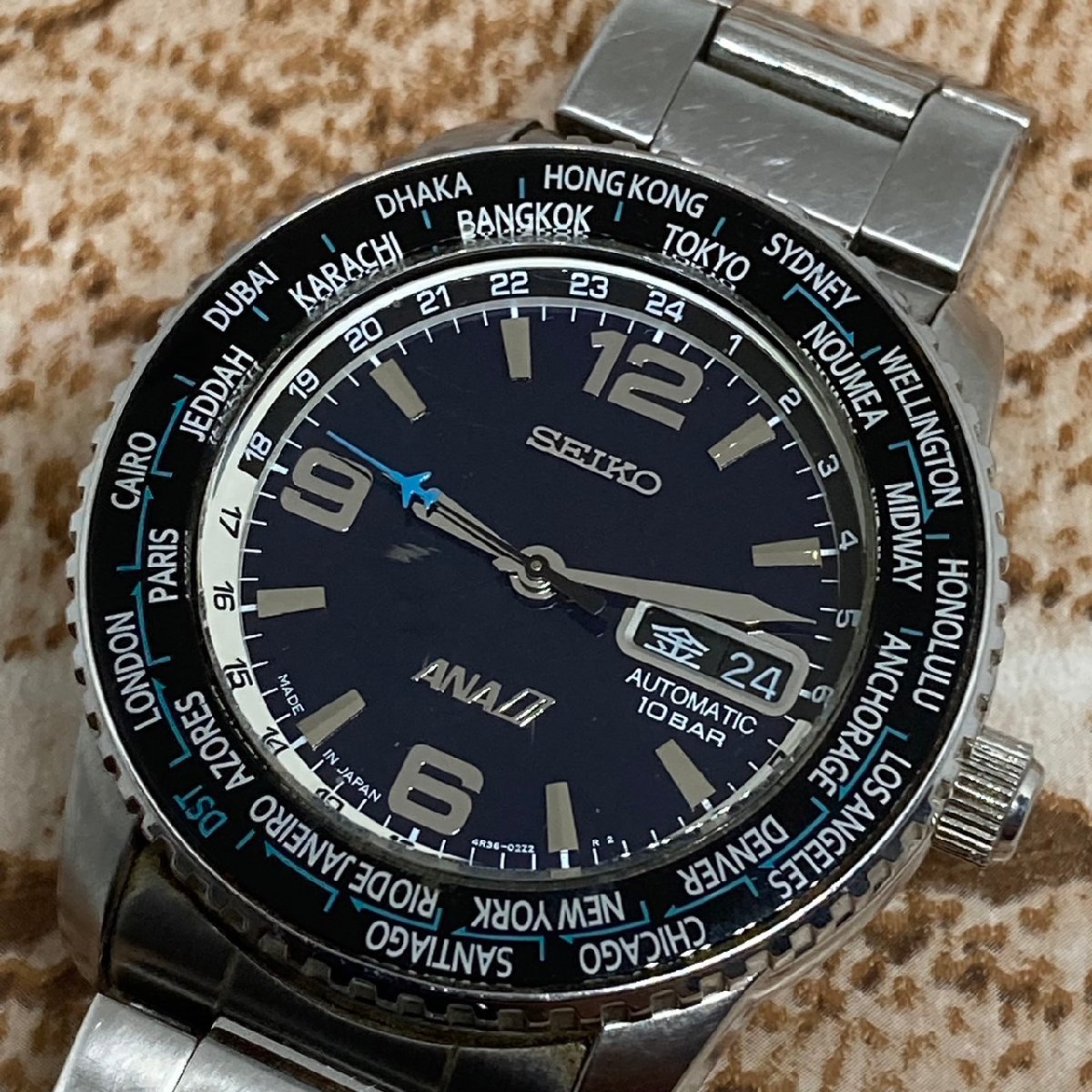 良品 SEIKO セイコー クロノグラフ ANA 全日空 コラボ 腕時計 - 時計